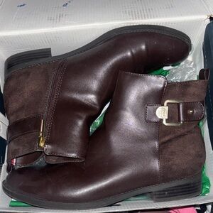 Tommy Hilfiger Women’s Dark Brown Ankle Boots